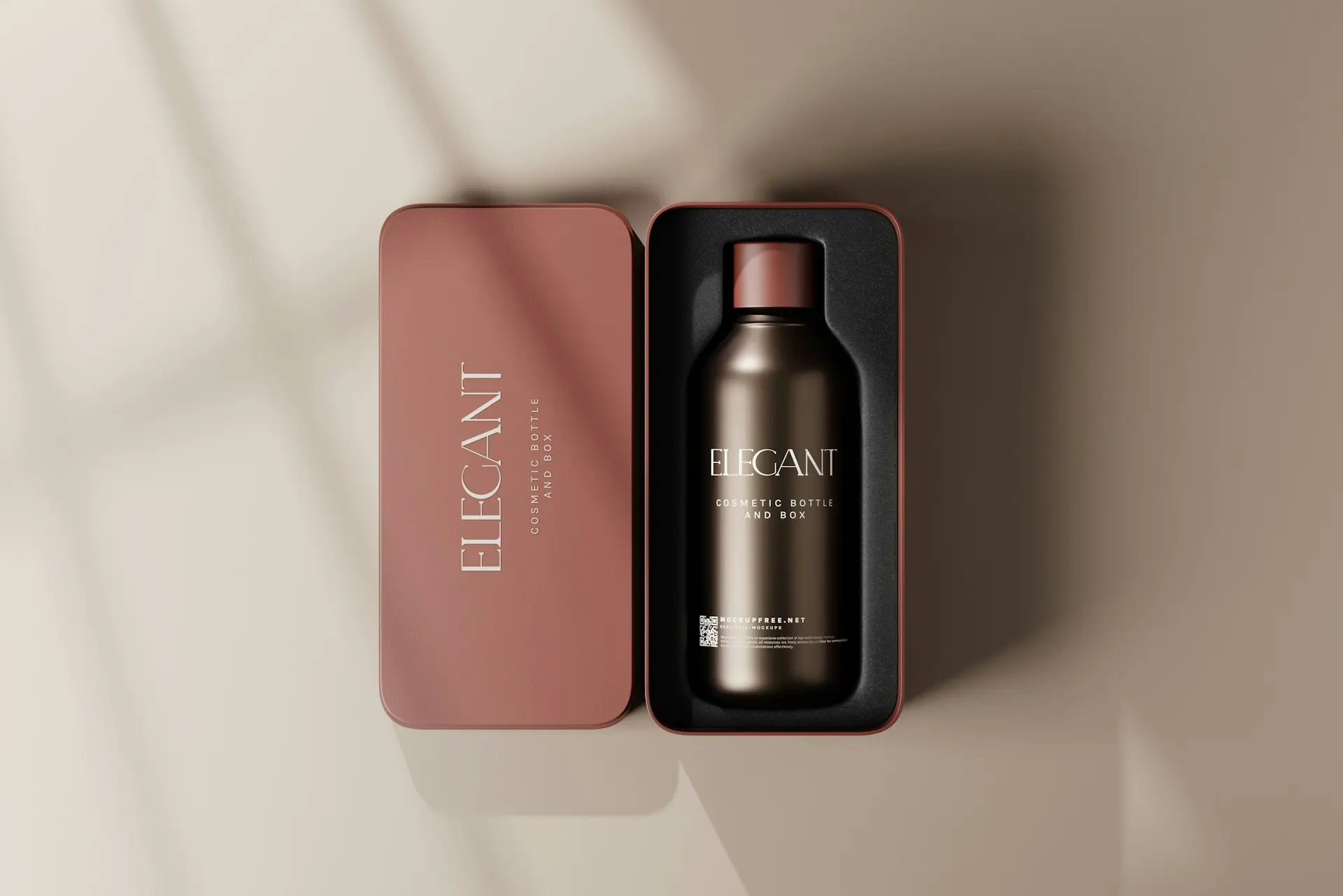 a bottle of bleacan in a pink box